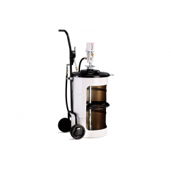 Ensemble mobile de graissage, Diable pour fût de 50kg avec pompe pneumatique