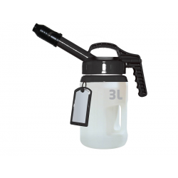 Sécur-Huile 3L Bec Long Noir, Broc sécurisé pour vos appoints d'huile, débit précis.